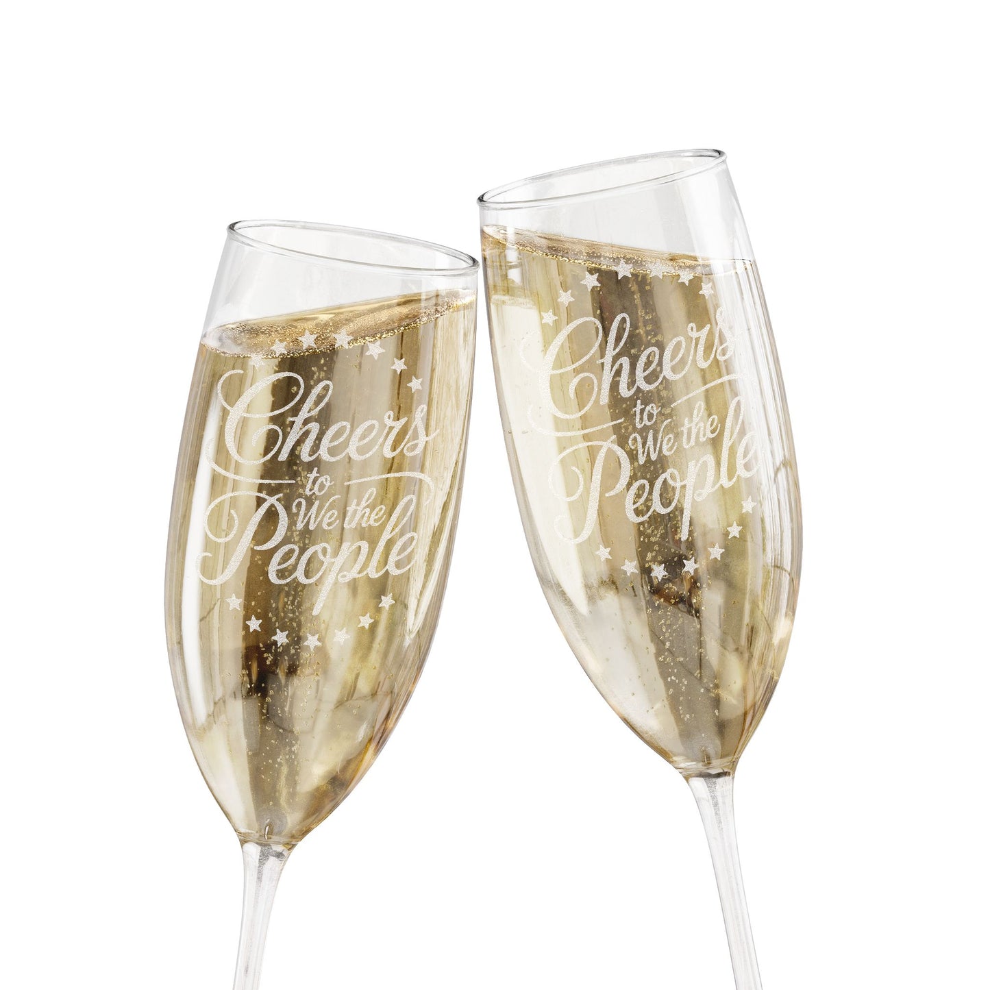 Cheers to We the People Engraved Champagne Glass, Engraved Wine Glass, No Kings Gifts, Anti Trump Gifts, 8 oz, Unique Political Gift