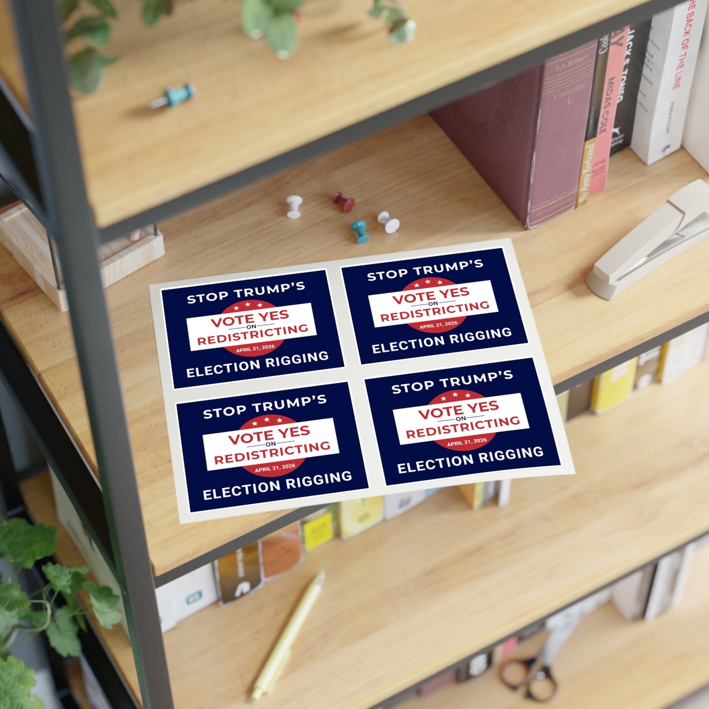 Virginia Redistricting Vote Yes Sticker Sheet | Virginia Special Election Stickers
