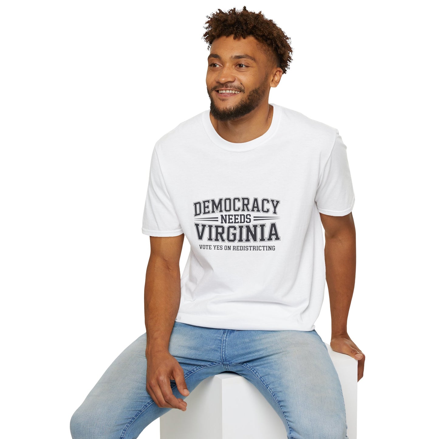 Democracy Needs Virginia, Vote Yes on Virginia Redistricting Tshirt, Unisex Fit, Multiple Colors