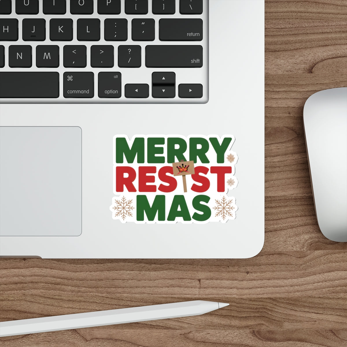 Merry Resistmas Sticker, Premium Vinyl, Indoor/Outdoor, Multiple Sizes Available, Holiday Stickers, Christmas Stickers, Anti Trump Stickers