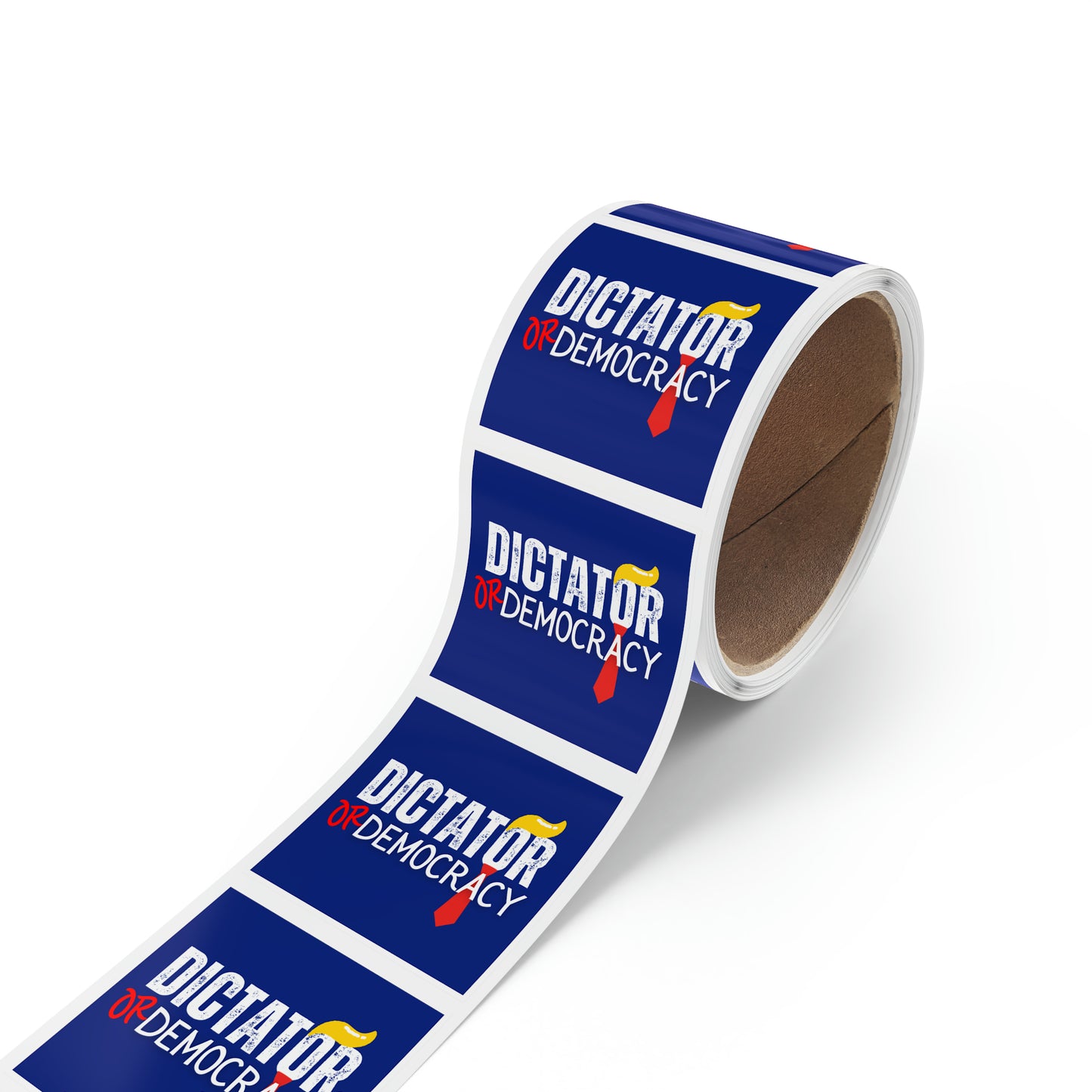 Dictator or Democracy Sticker Rolls, 50, 100 or 250, Free Shipping, Democracy Sign, Vote Sticker, Democrat Sticker, Anti Trump Sticker