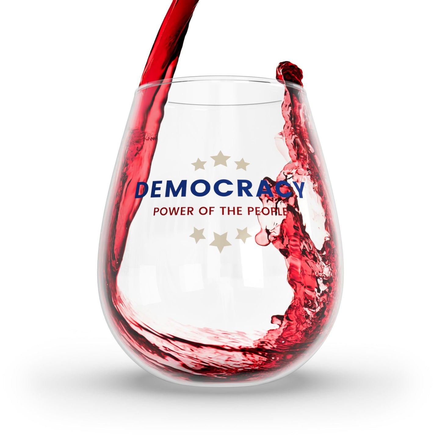 Election Day Drinking Glass, Stemless Wine Glass, 11.75oz