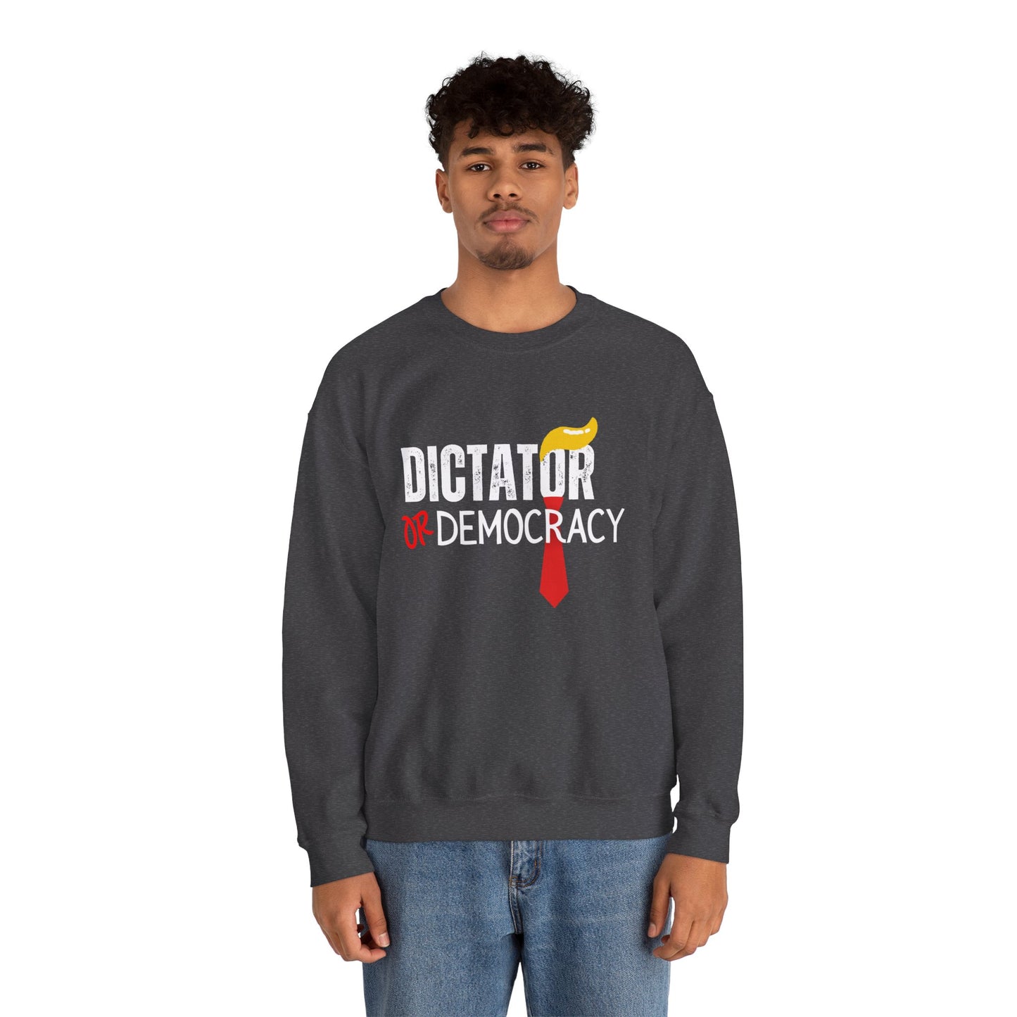 Democracy Sweatshirt, Anti Trump Sweatshirt, Dictator or Democracy