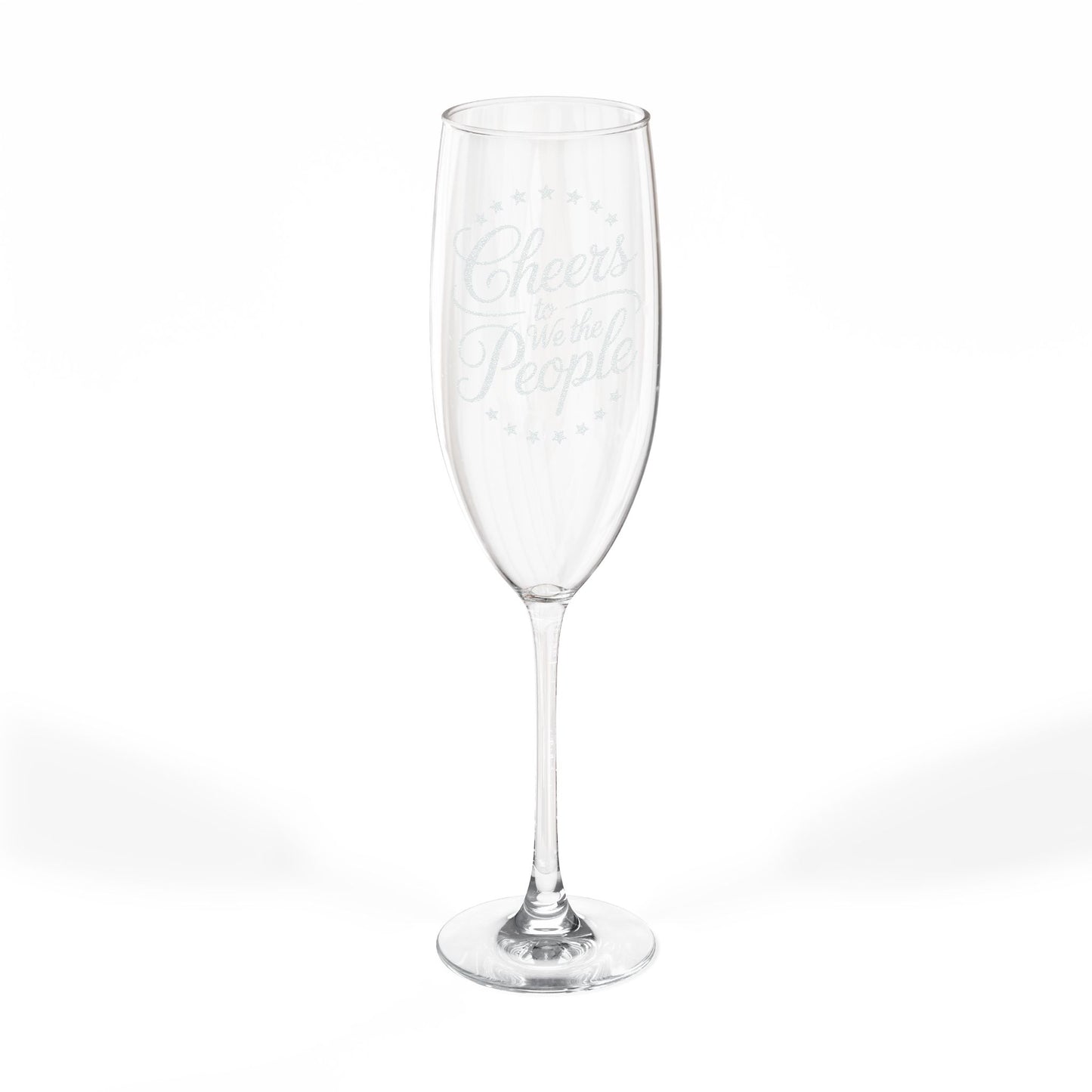 Cheers to We the People Engraved Champagne Glass, Engraved Wine Glass, No Kings Gifts, Anti Trump Gifts, 8 oz, Unique Political Gift