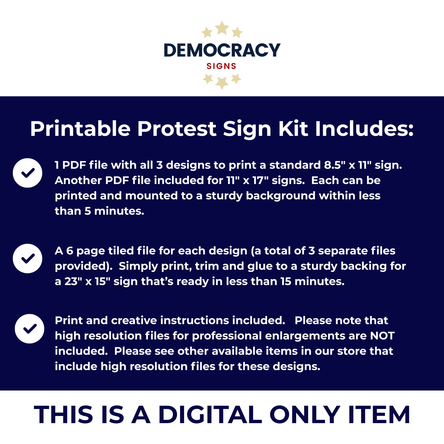 No Data Center Printable Protest Sign Kit | Printable Signs, Protest Posters & Tiled Protest Signs
