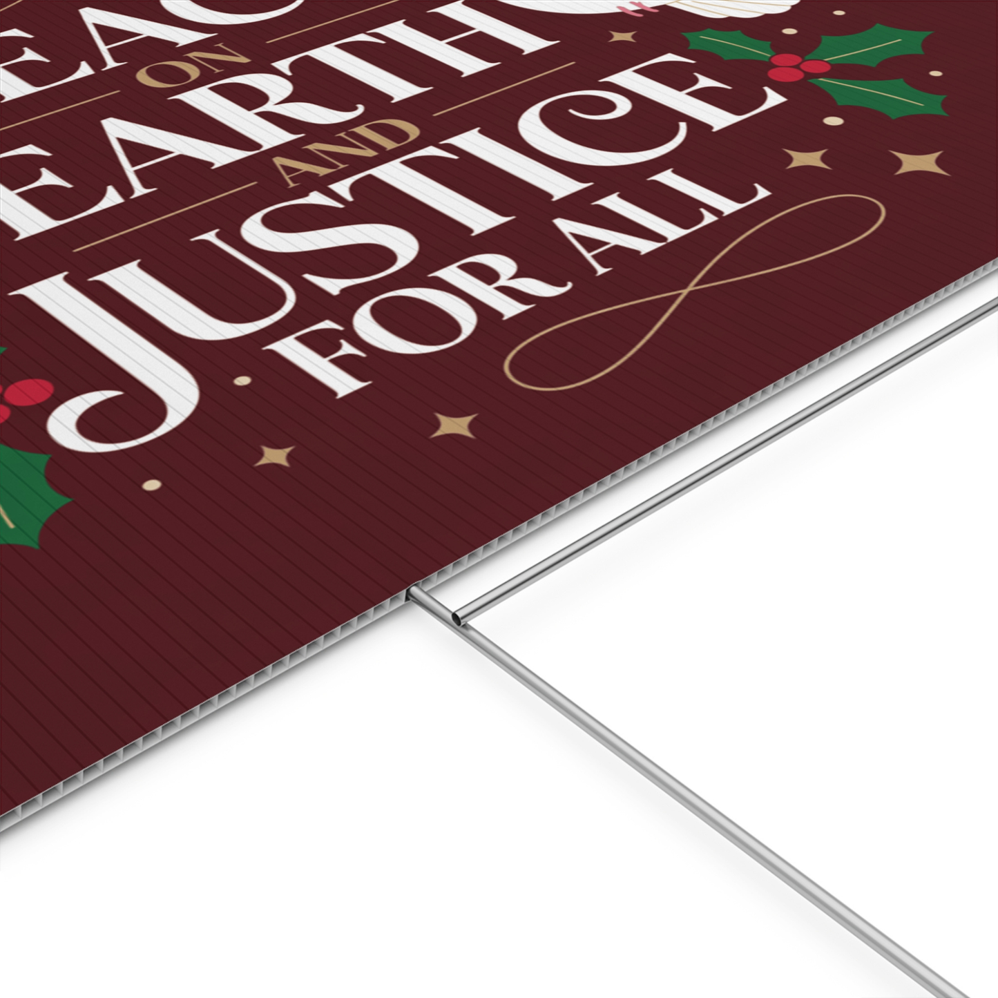 Democracy Holiday Yard Sign 5 Pack - Top Selling Designs, 24" x 18", Print on Both Sides, H Stakes Included, Funny Political Christmas Signs