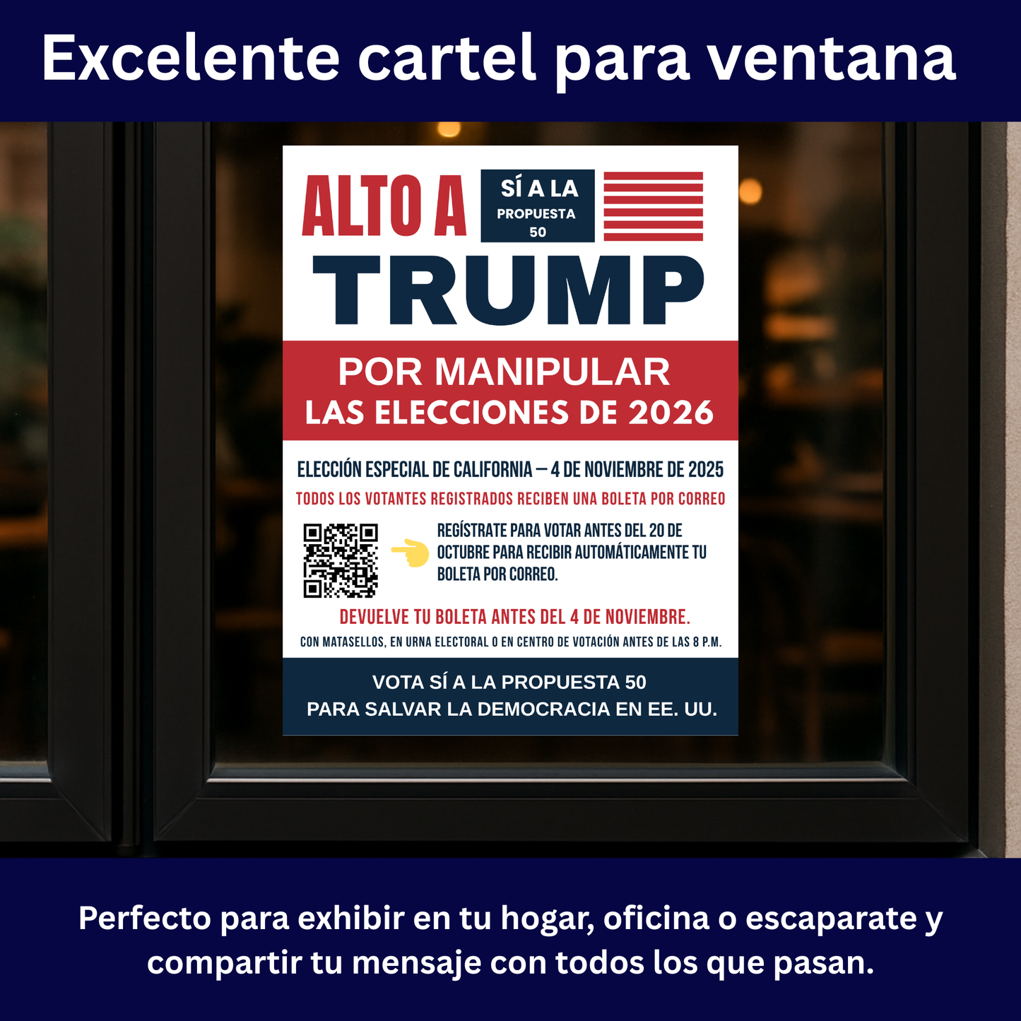 Yes On Prop 50 Posters - Digital Download - Bilingual - Printable Posters