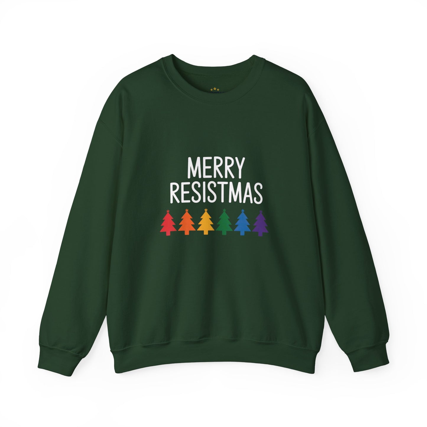 Merry Resistmas Sweatshirt, Holiday Sweatshirt, Christmas Sweatshirt, Anti Maga Sweatshirt, Multiple Colors, Free Shipping