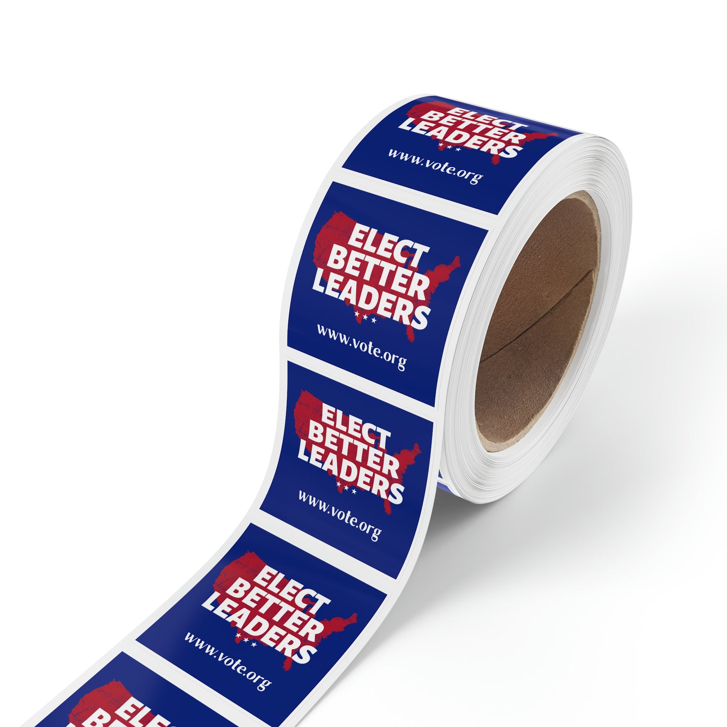 Elect Better Leaders, Democracy Sticker Rolls, 50, 100 or 250, Free Shipping, Democracy Signs, Vote Sticker, Democrat Sticker