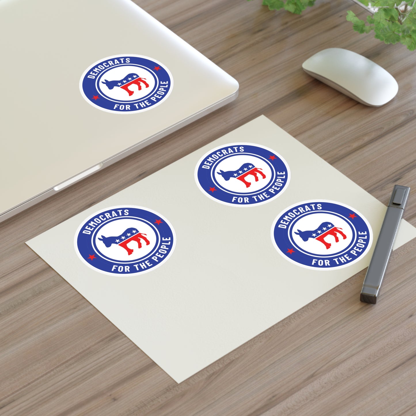 Democratic Party Sticker Sheet, Car Stickers, Laptop Stickers, Free Shipping - ORIGINAL ARTWORK DESIGNER - Democracy Signs