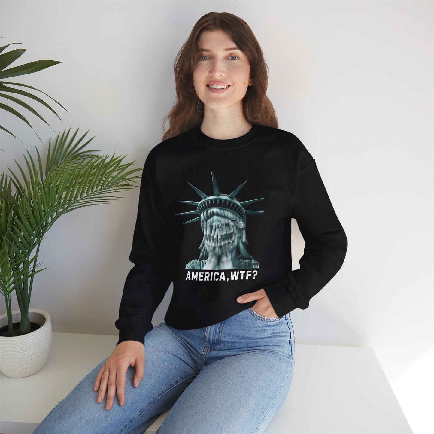 Anti-Trump America WTF Sweatshirt – Pro-Democracy Political Activism Apparel