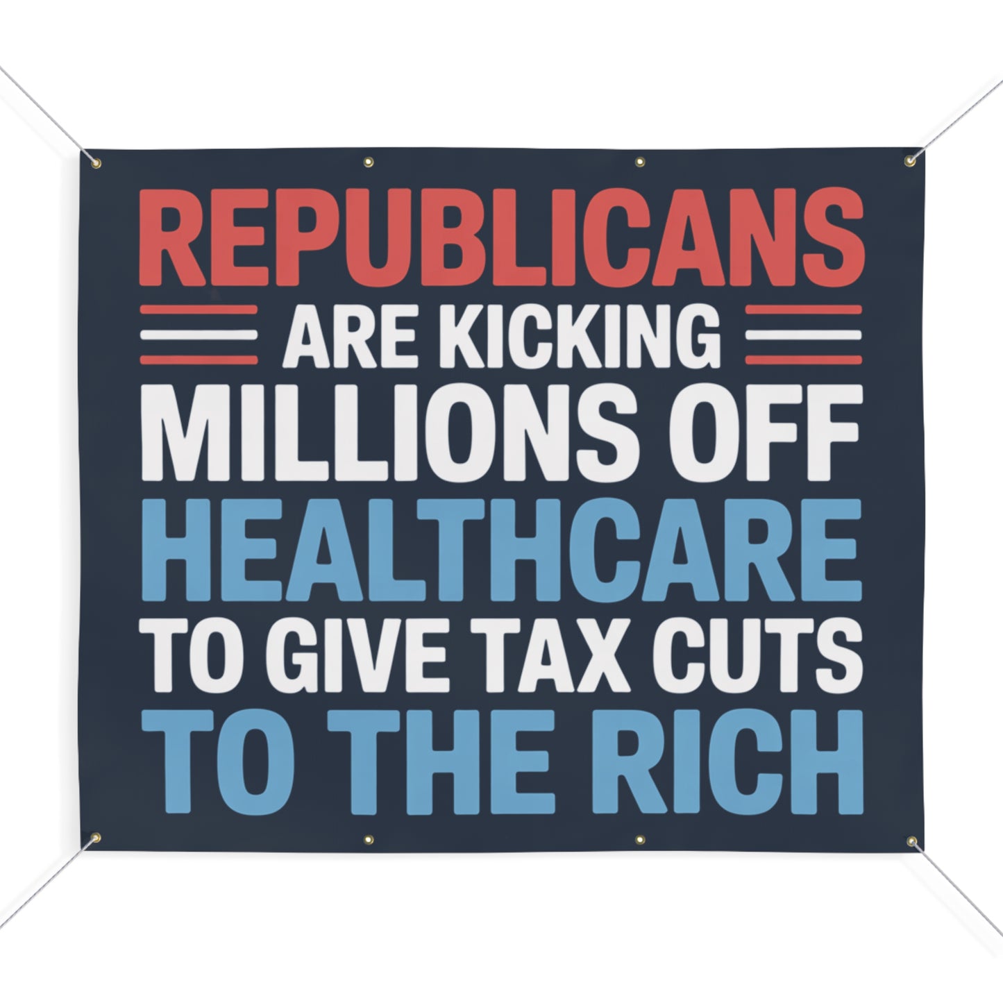 Medicaid Sign, Anti Trump Banner, Protest Banner, Anti MAGA Banner, Resistance Sign, Political Banner, 2 Sizes, Free Shipping