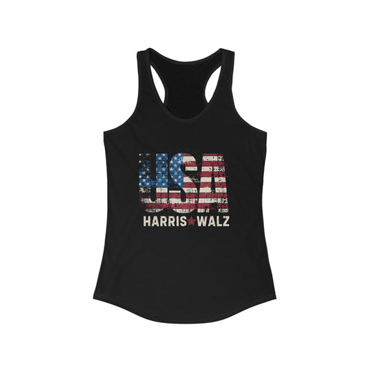 Harris Walz USA Shirt, Kamala Harris Tank, Women's Racerback Tank