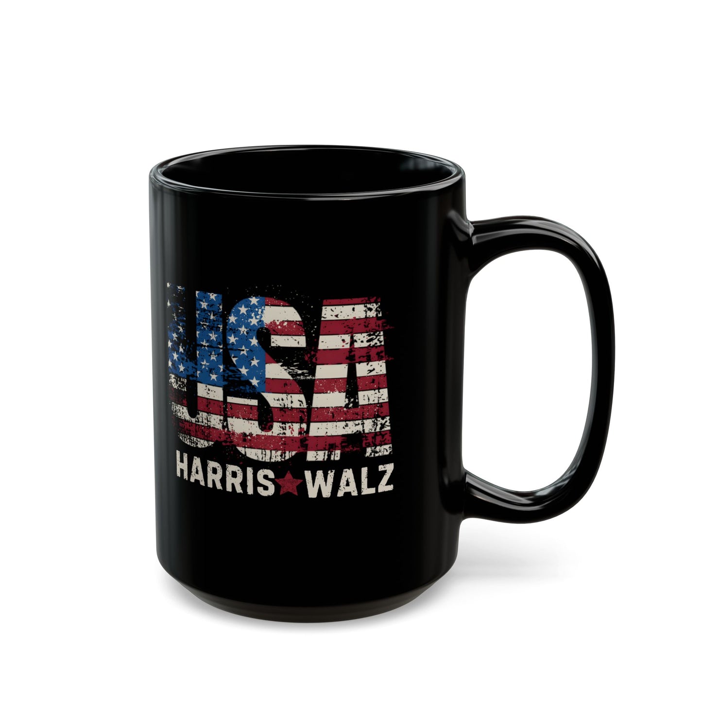 Harris Walz Mug, Black Ceramic Mug (11oz, 15oz), Free Shipping