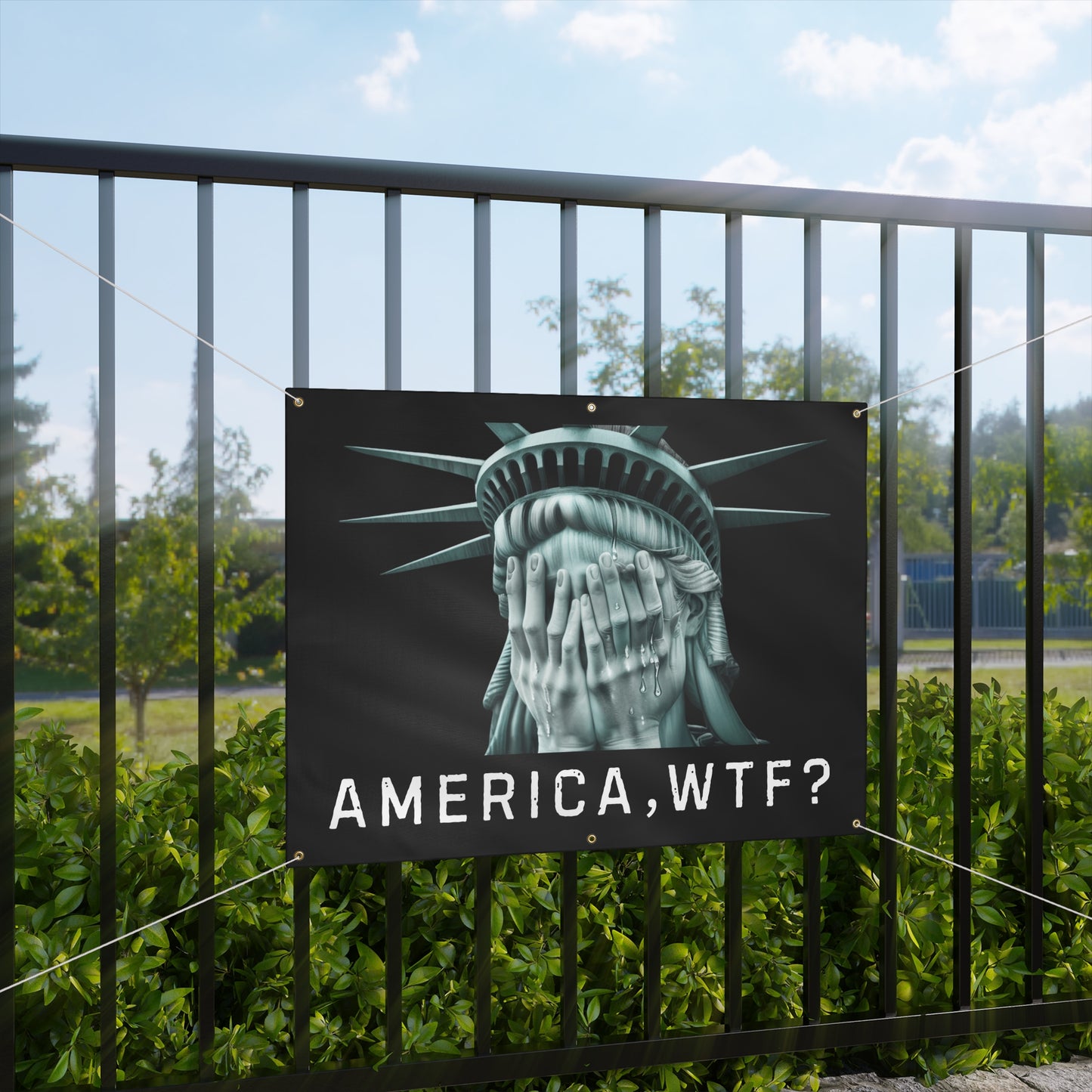 Anti Trump Banner, America WTF Banner