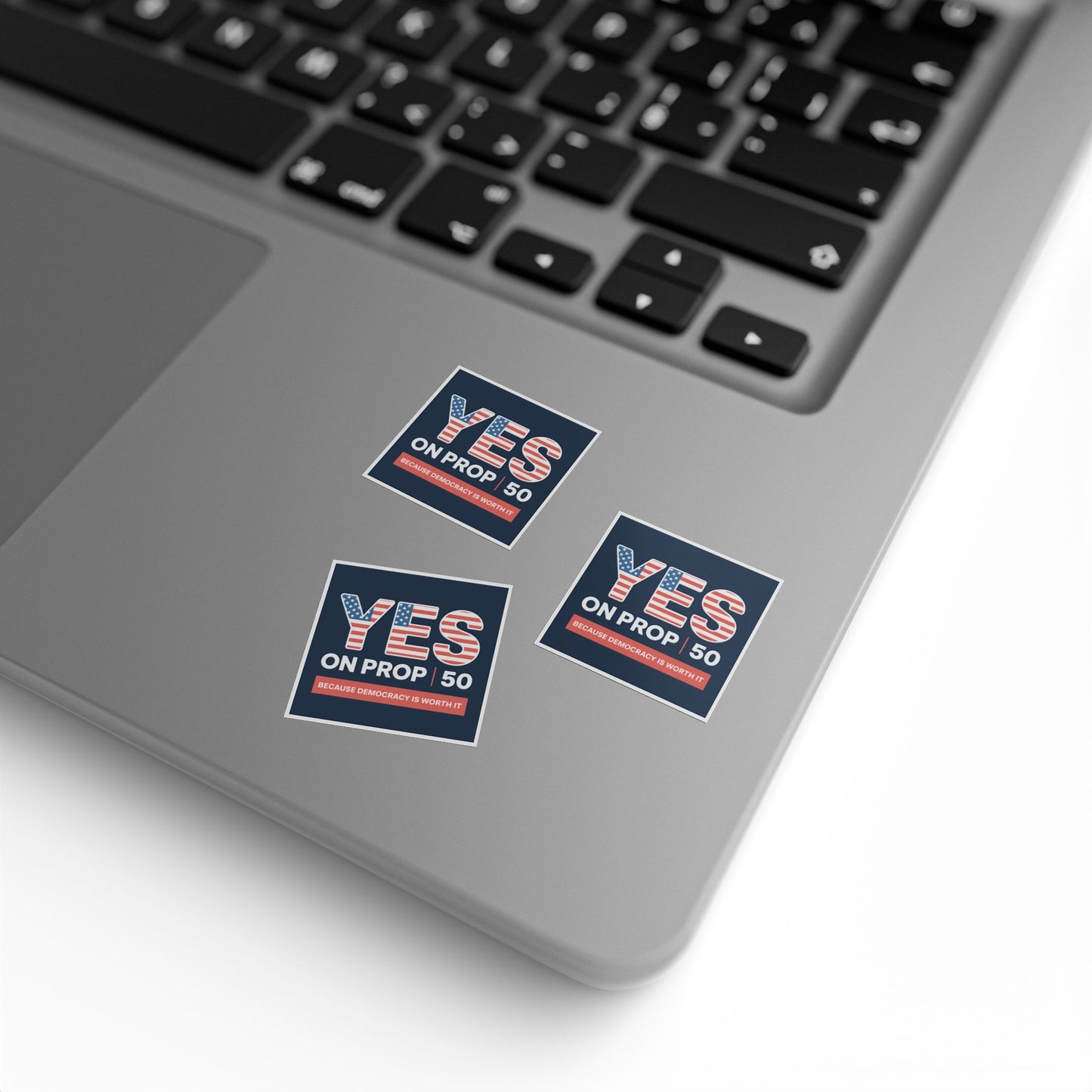 Yes on Prop 50 Stickers, Rolls of 50, 100 or 250, 1 inch or 2 inches, Free Shipping, Election Rigging Response Act Stickers.
