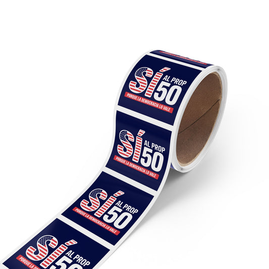 Bulk Square Sticker Rolls / Rollos de Calcomanías Cuadradas a Granel – 50, 100, 250 Pack – Free Shipping / Envío Gratis