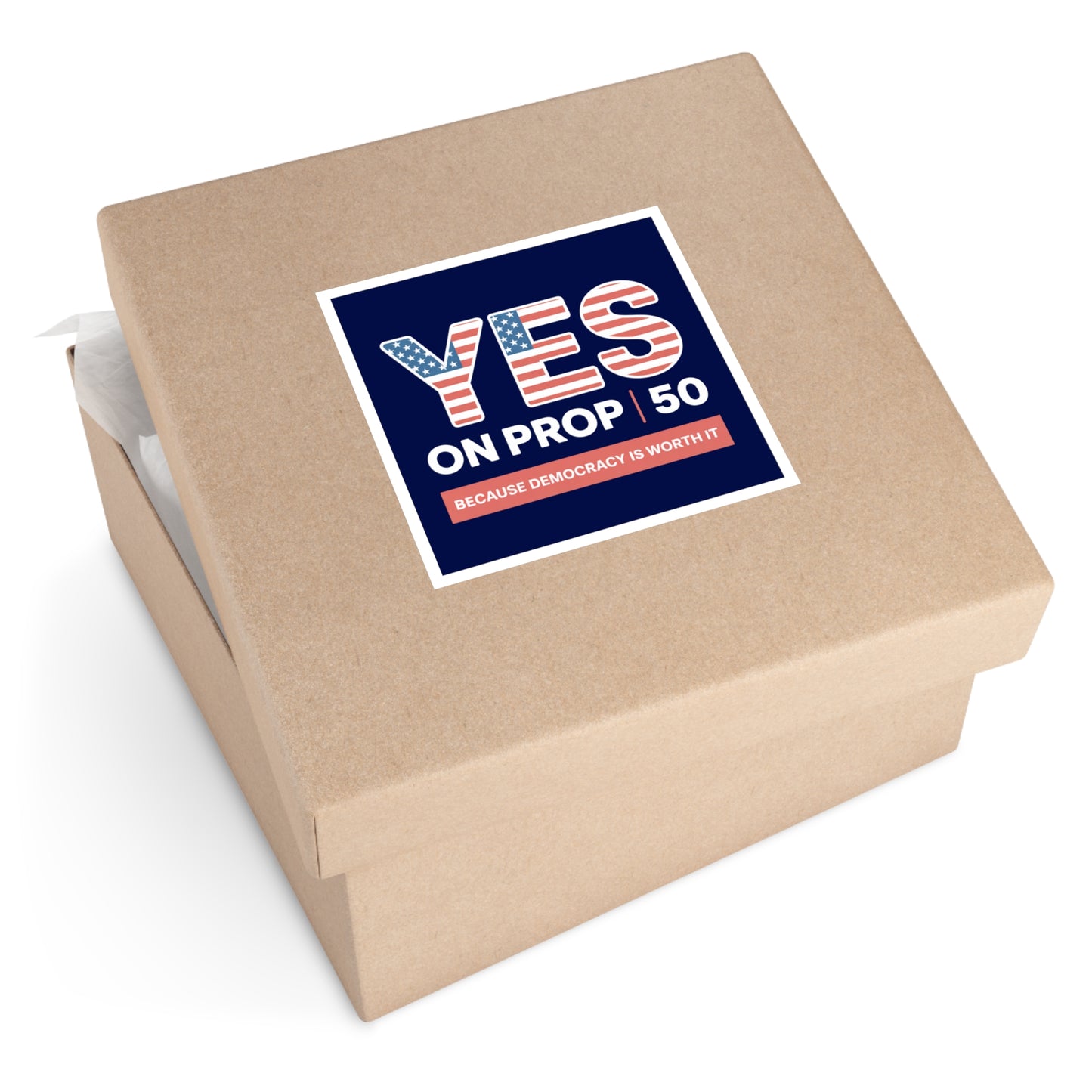 Yes on Prop 50 Sticker, Election Rigging Response Act Sticker, Indoor/Outdoor, Multiple Sizes