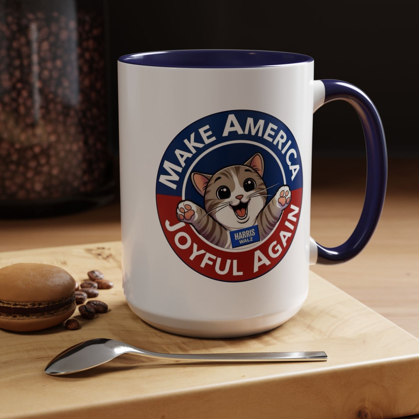 Make America Joyful Again, Harris Walz Mug, 11 or 15oz, Free Shipping