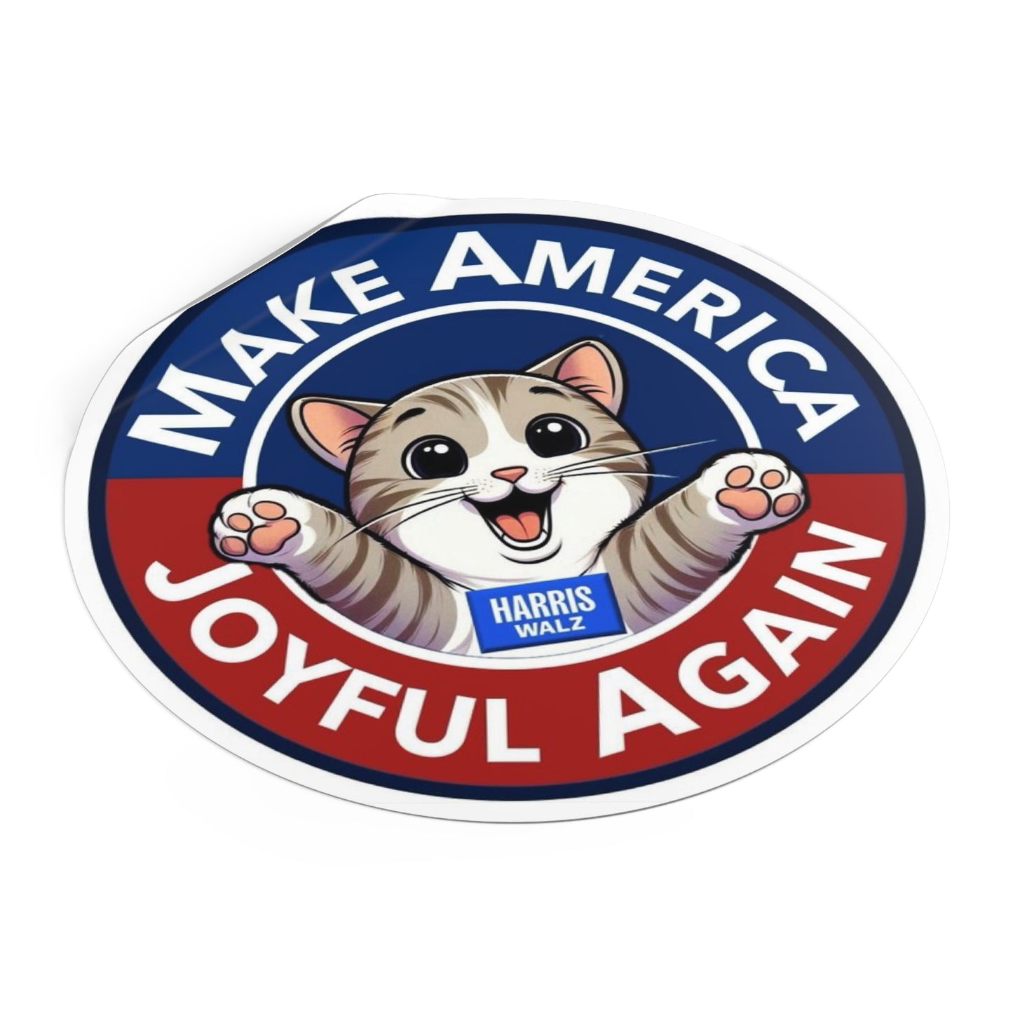 Make America Joyful Again Sticker, Kamala Harris Sticker, Indoor/Outdoor, Multiple Sizes, Free Shipping