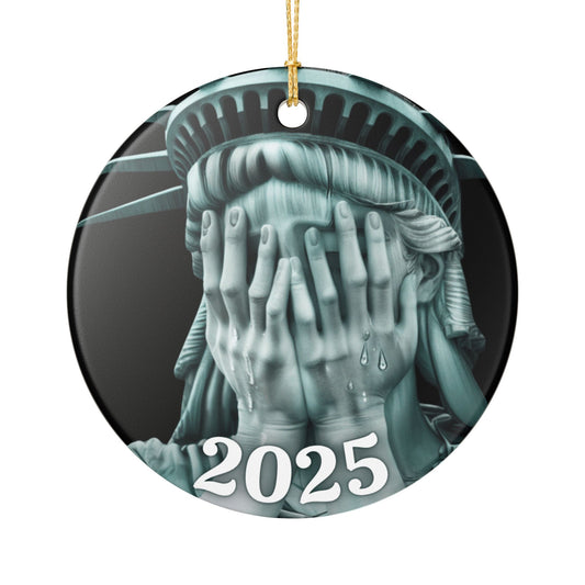 2025 Holiday Ornament, 2025 Christmas Ornament, Political Ornament, Anti Trump Ornament, Democracy Ornament, Gift for Democrat