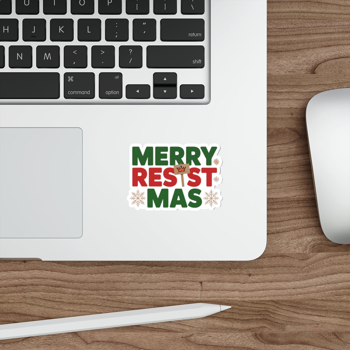 Merry Resistmas Sticker, Premium Vinyl, Indoor/Outdoor, Multiple Sizes Available, Holiday Stickers, Christmas Stickers, Anti Trump Stickers