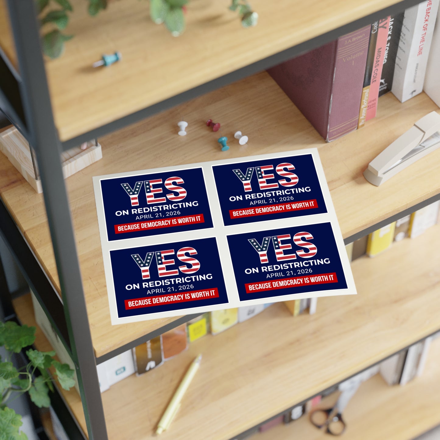 Virginia Redistricting Vote Yes Sticker Sheet | Virginia Special Election Stickers