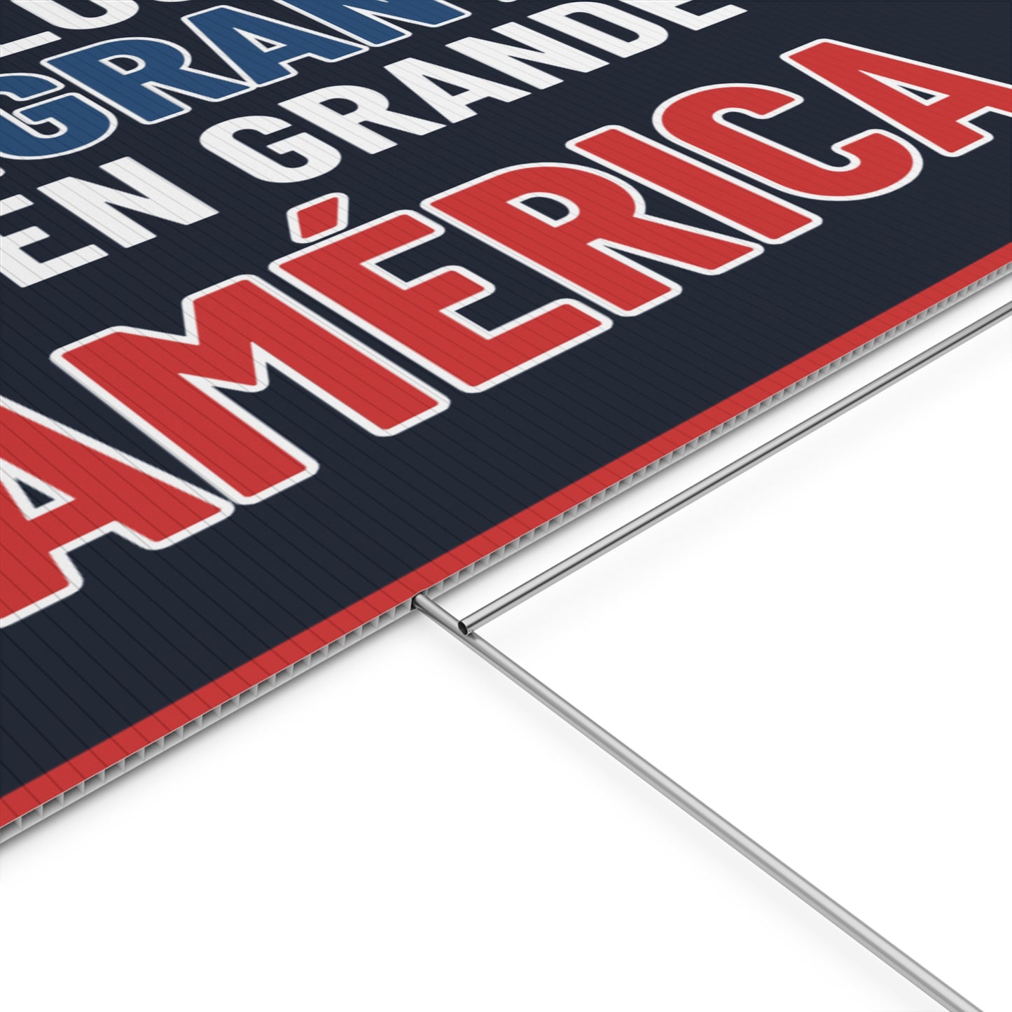 Immigrants Make America Great Spanish Yard Sign – Anti Trump Yard Sign – 24x18 Double-Sided