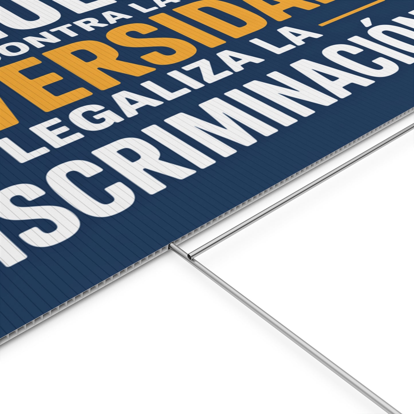 The War on Diversity Legalizes Discrimination Spanish Yard Sign – Anti Trump Yard Sign – 24x18 Double-Sided