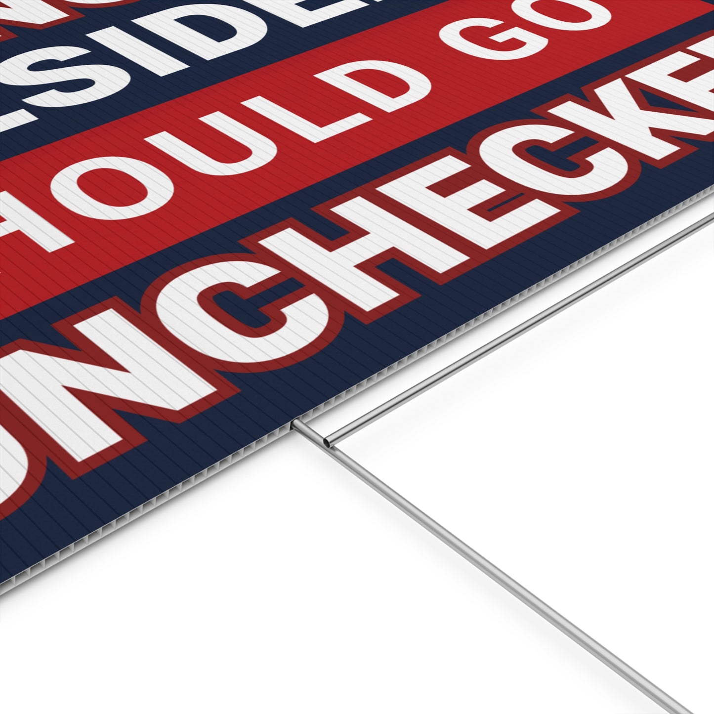 No President Should Go Unchecked Yard Sign, Midterms Yard Sign