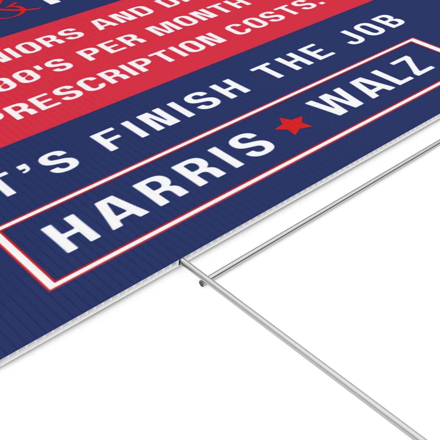 Biden Harris Saved Seniors and Diabetics Yard Sign, Multi Packs Avail, Free Shipping, Harris Walz Yard Sign