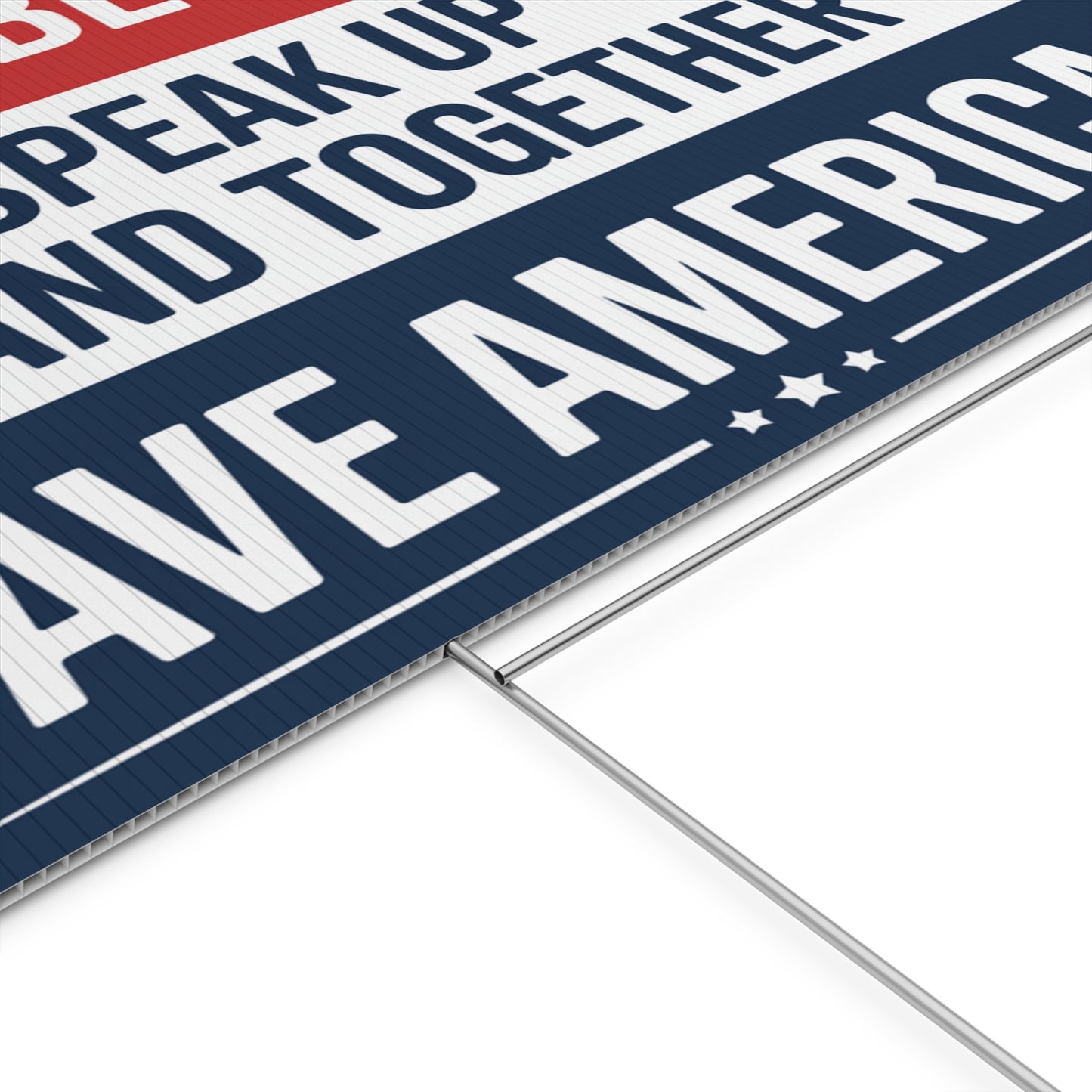 Anti Trump Yard Signs 3 Pack - Democracy Is Not a Spectator Sport - Unity Yard Signs