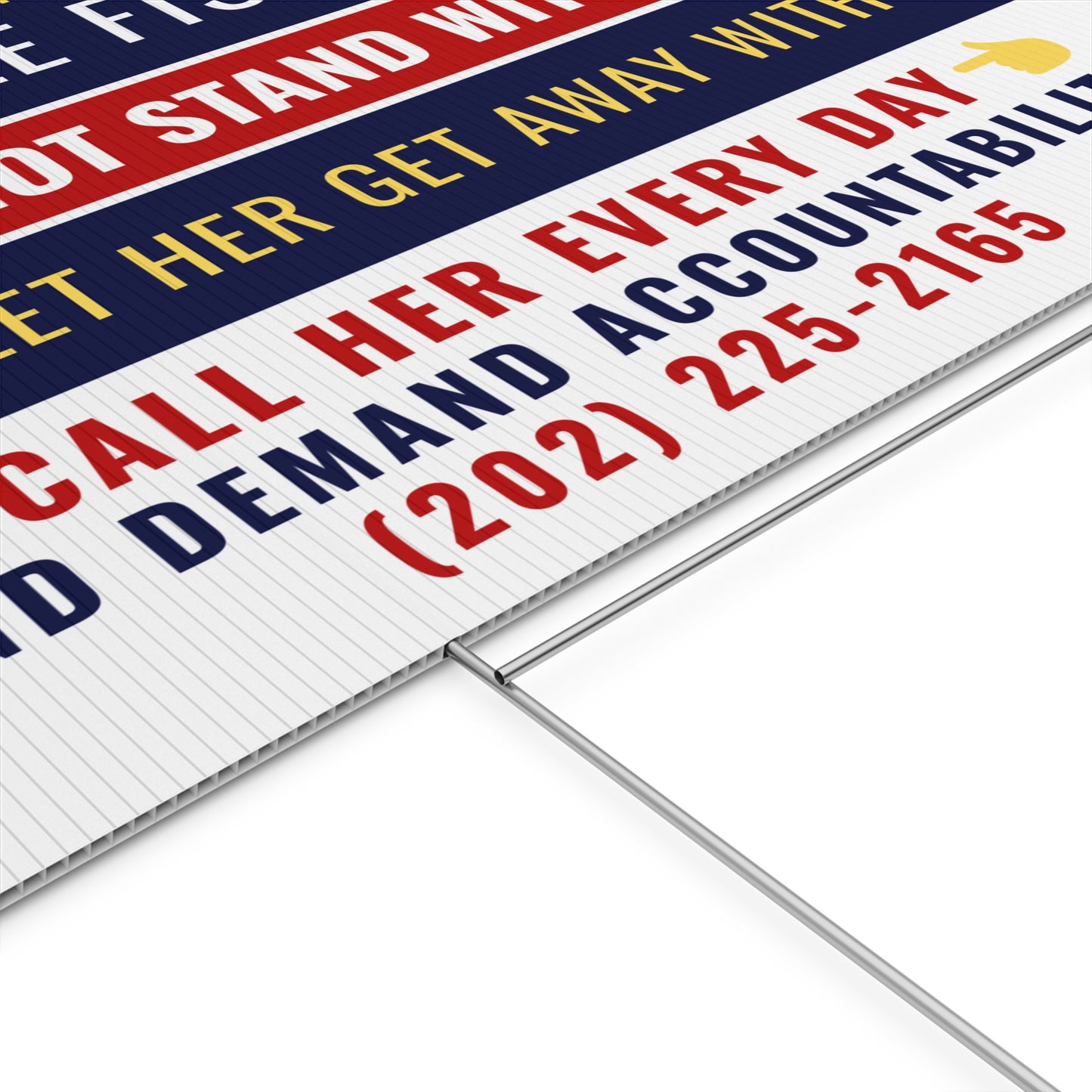 Congresswoman Michelle Fischbach Yard Sign - 24" x 18" - Print on Both Sides - H Stake Included