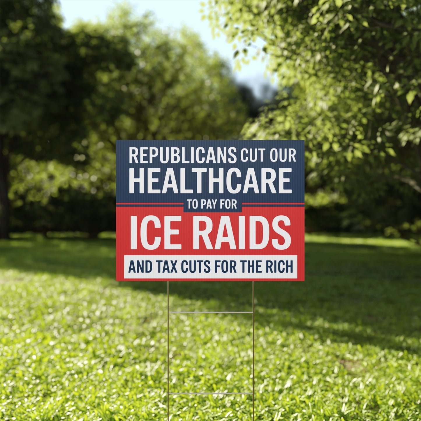 Anti ICE Yard Sign, Healthcare Yard Sign, Anti Republican Yard Sign