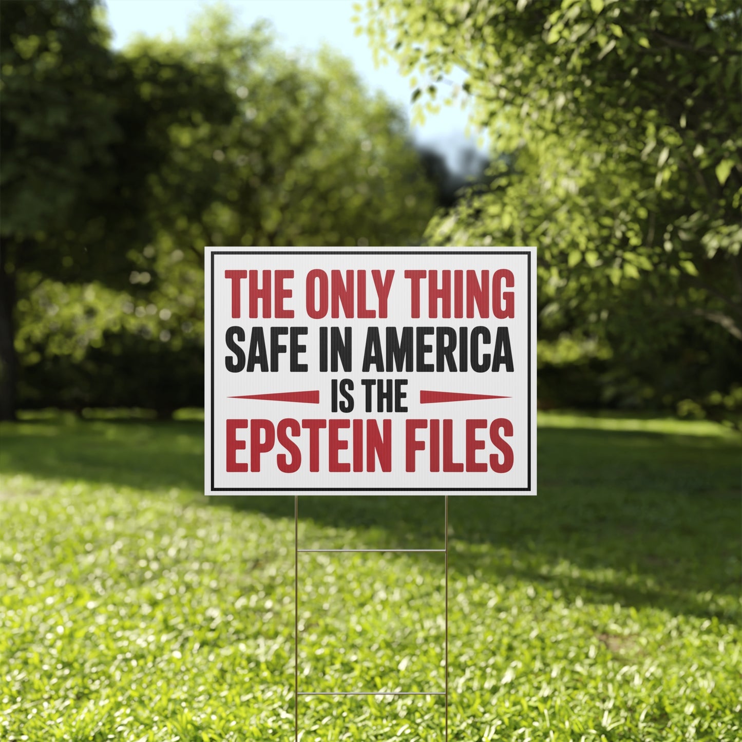 Epstein Files Yard Sign, Funny Anti Trump Yard Sign