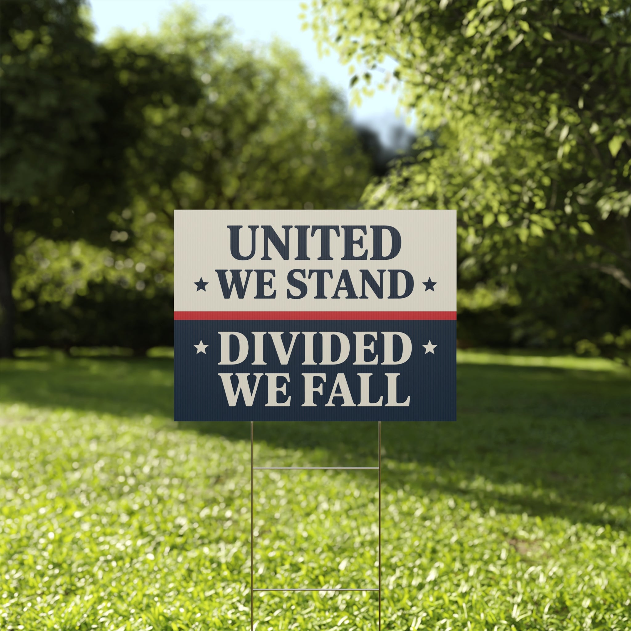 Vote Yard Sign, Elections Yard Sign, Midterms Yard Sign, United We Sta ...