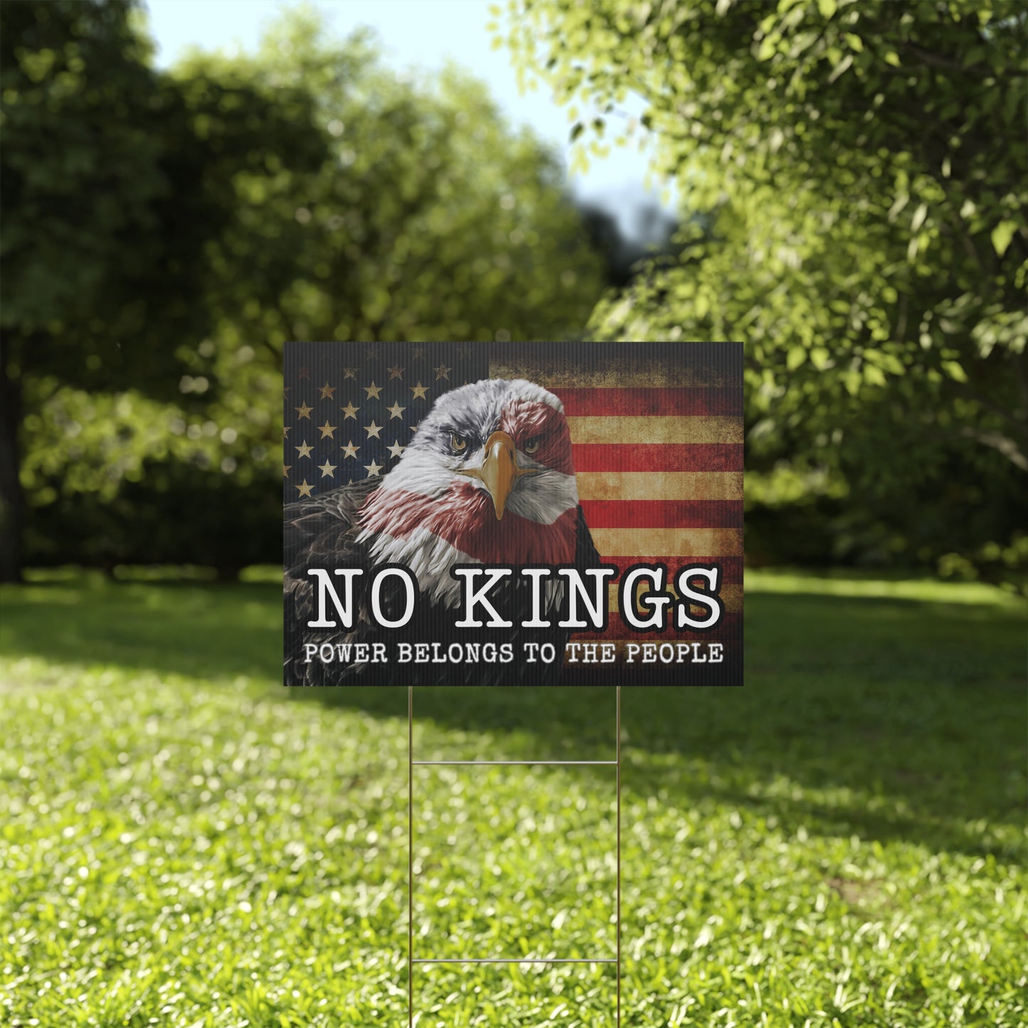 No Kings Power of People Yard Sign