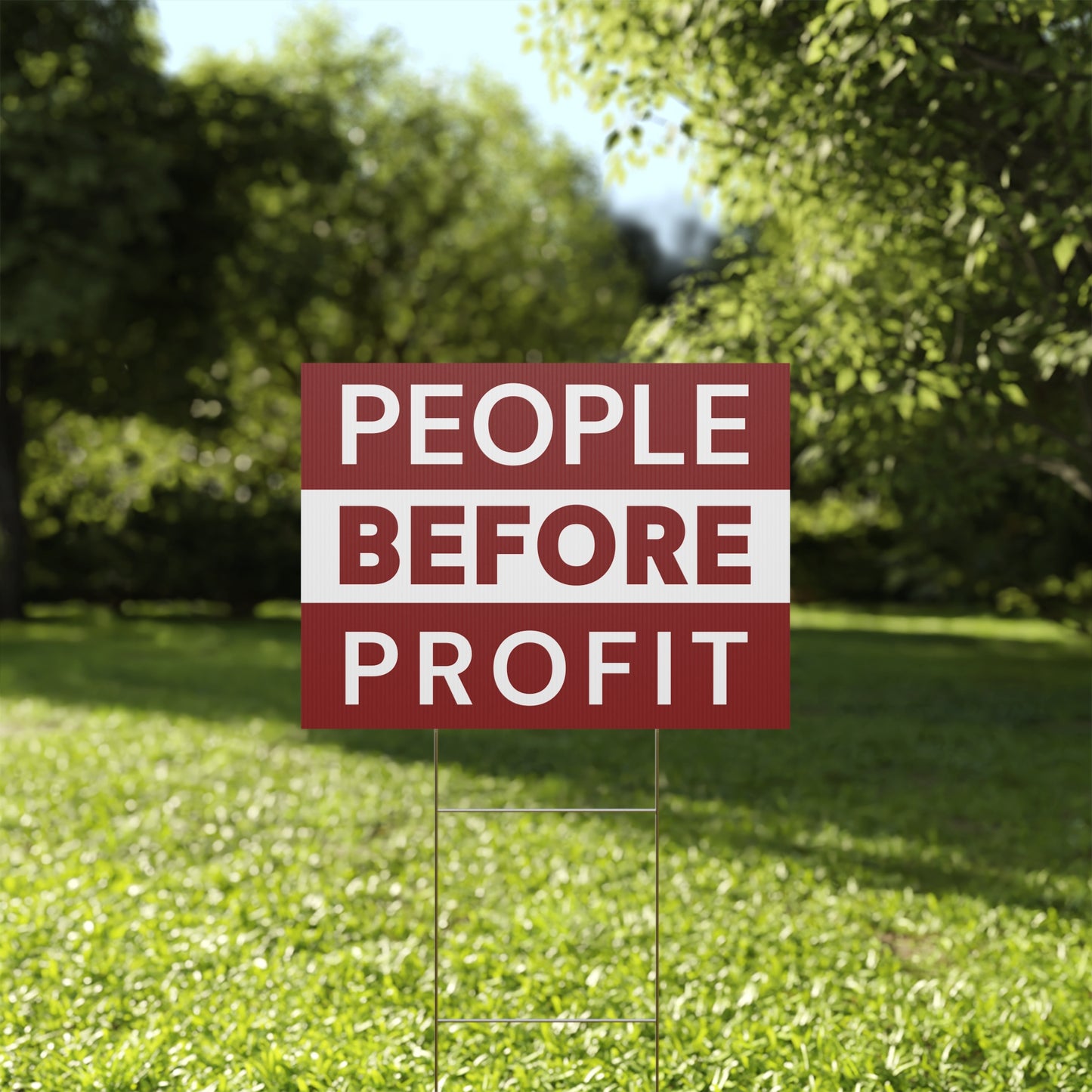 People Before Profit Yard Sign, Midterms Yard Sign