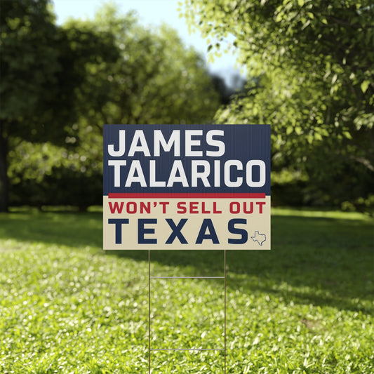 James Talarico Yard Sign, Texas Senate Yard Sign