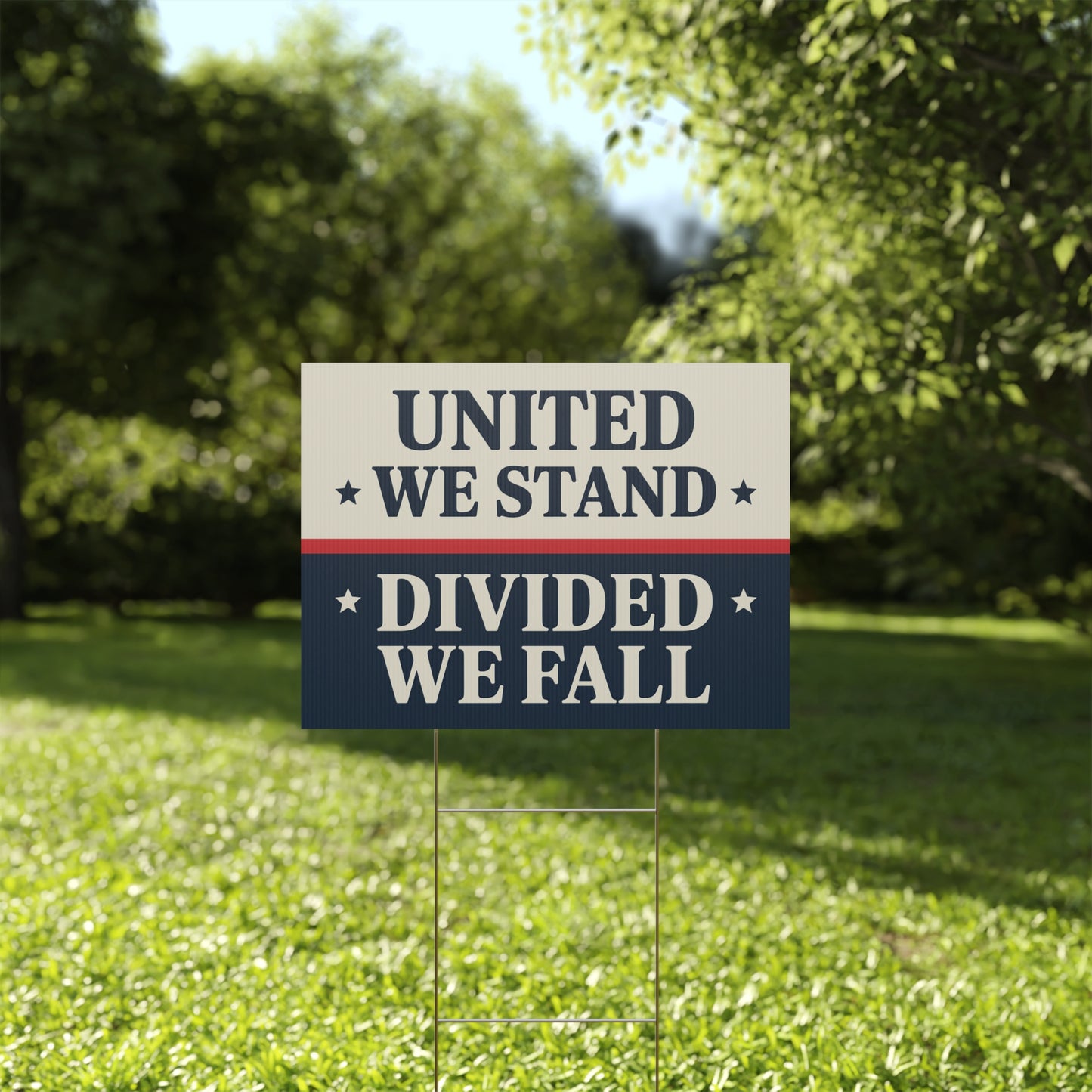 Anti Trump Yard Signs 3 Pack - Democracy Is Not a Spectator Sport - Unity Yard Signs