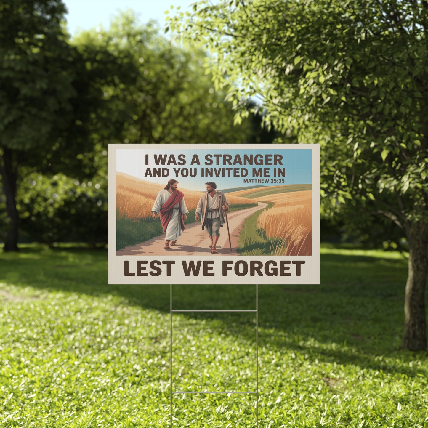 Christian Yard Sign, Pro Democracy Yard Sign, Political Christmas Yard Sign - 2 Sizes