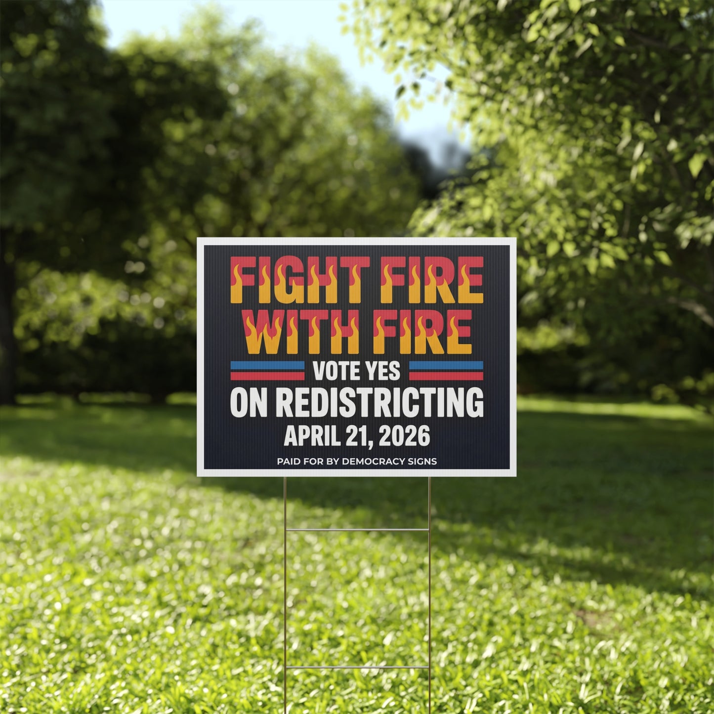 Mobilize Your Community — Virginia Redistricting Yard Signs for Organizations w/Paid By Attribution