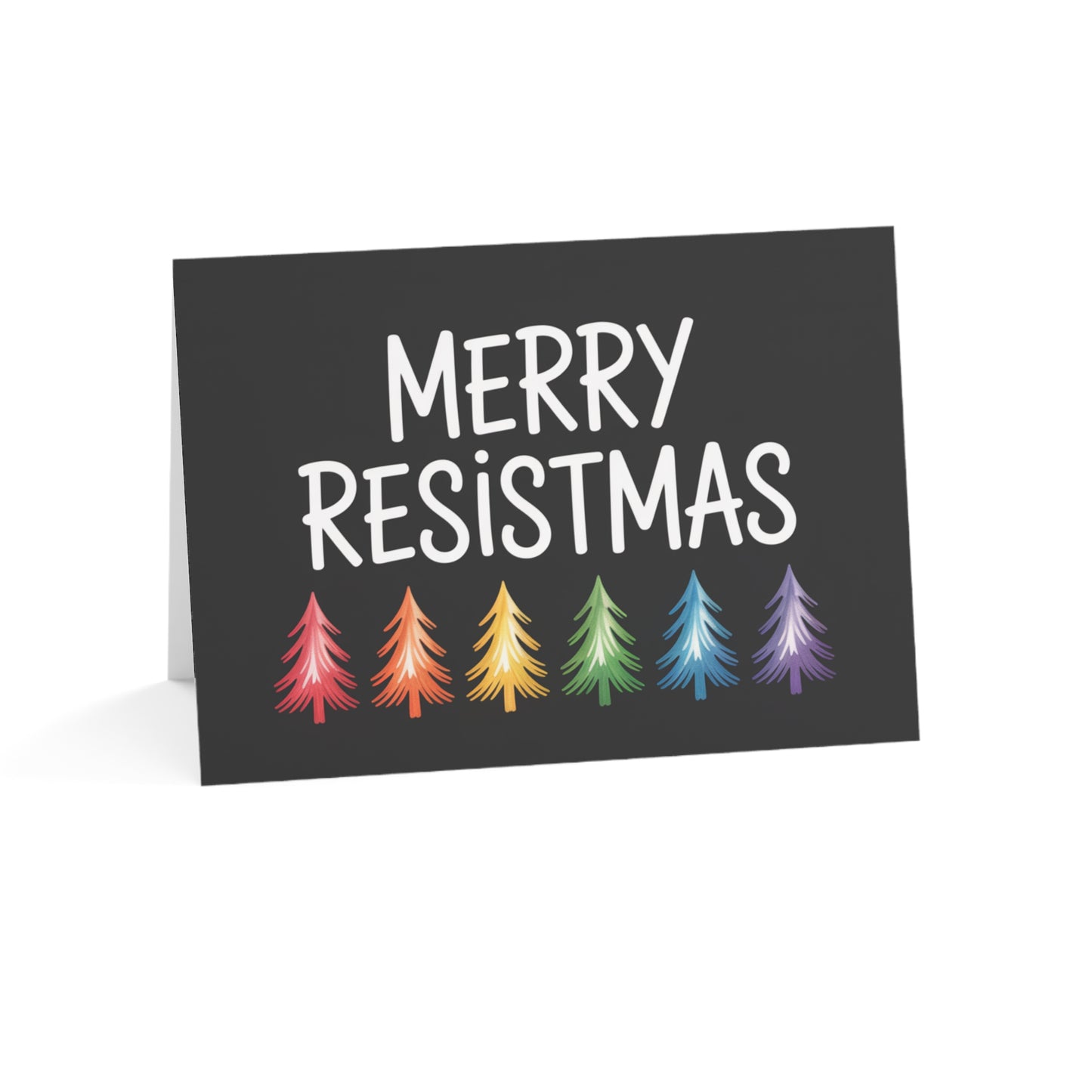 Merry Resistmas Cards, 2025 Christmas Cards, Political Greeting Cards, 7" x 5", Matte Finish, Packs of 5, 10 or 25, Free Shipping