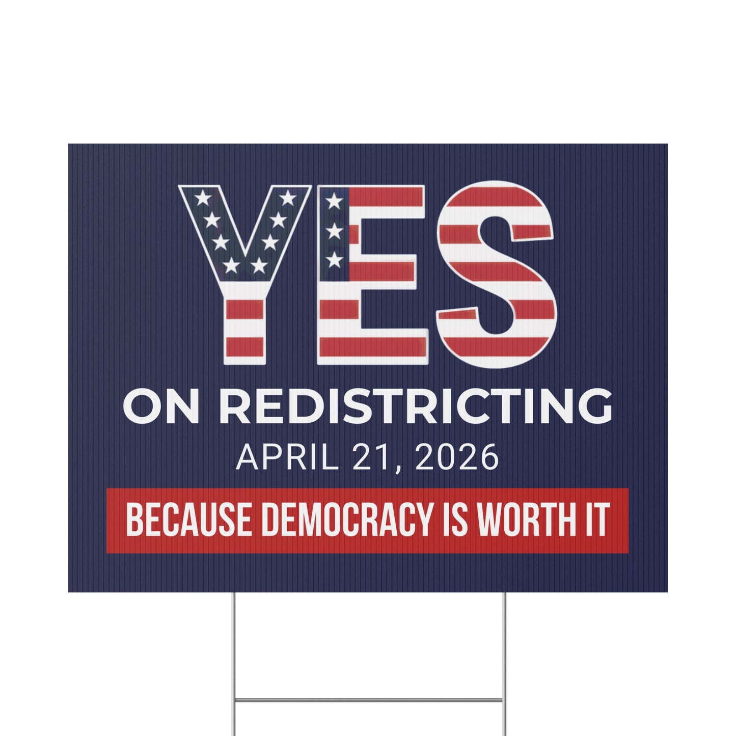 Yes on Virginia Redistricting Yard Sign - Virginia Special Election Yard Signs