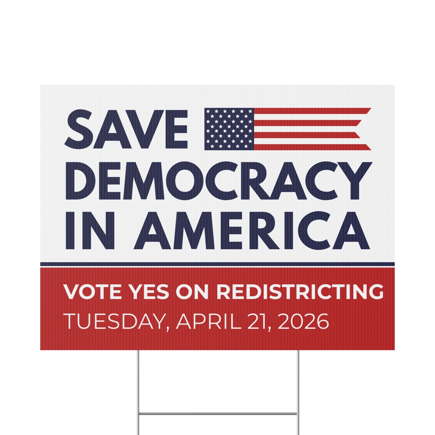 Yes on Virginia Redistricting Yard Sign - Virginia Special Election Yard Signs