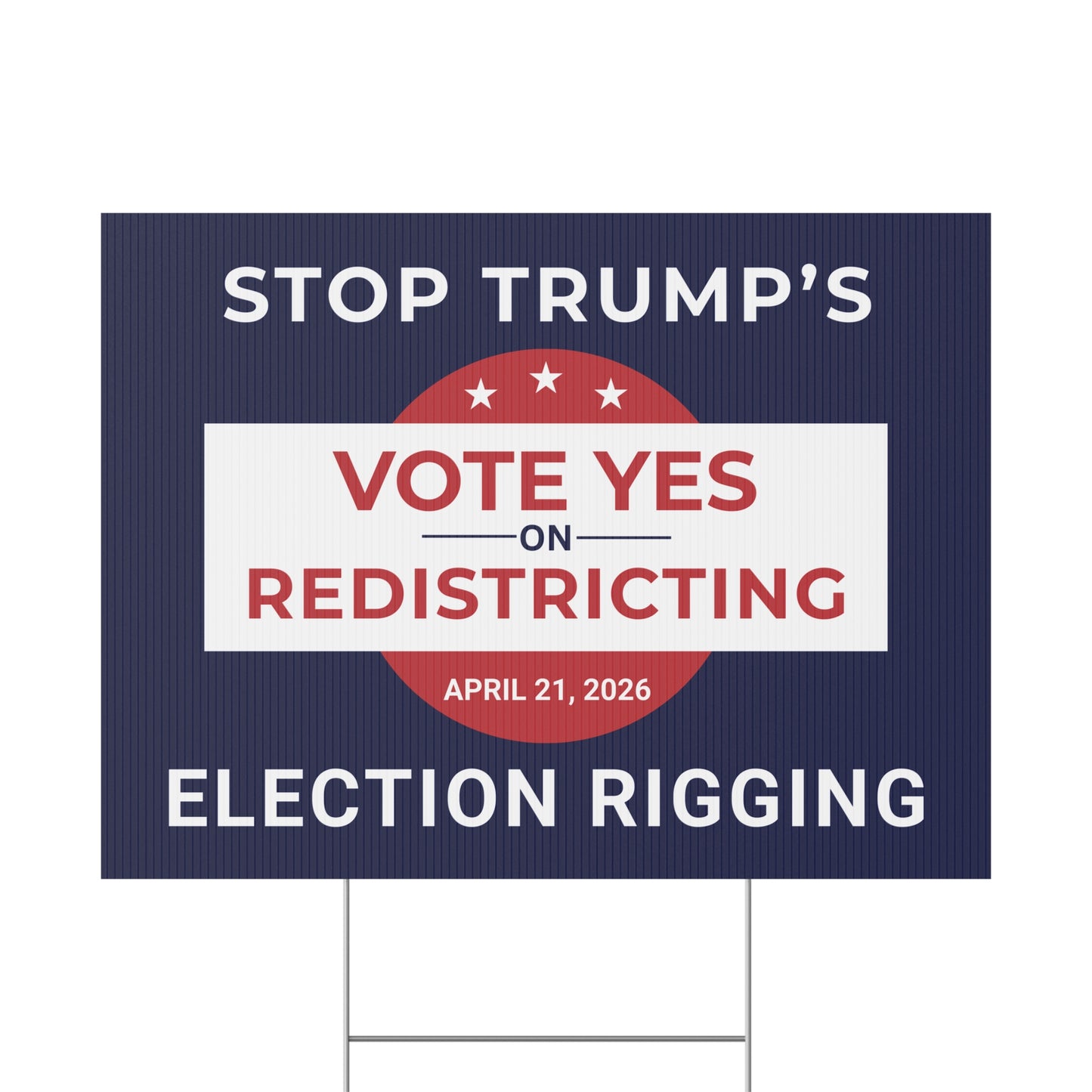 Yes on Virginia Redistricting Yard Sign - Virginia Special Election Yard Signs