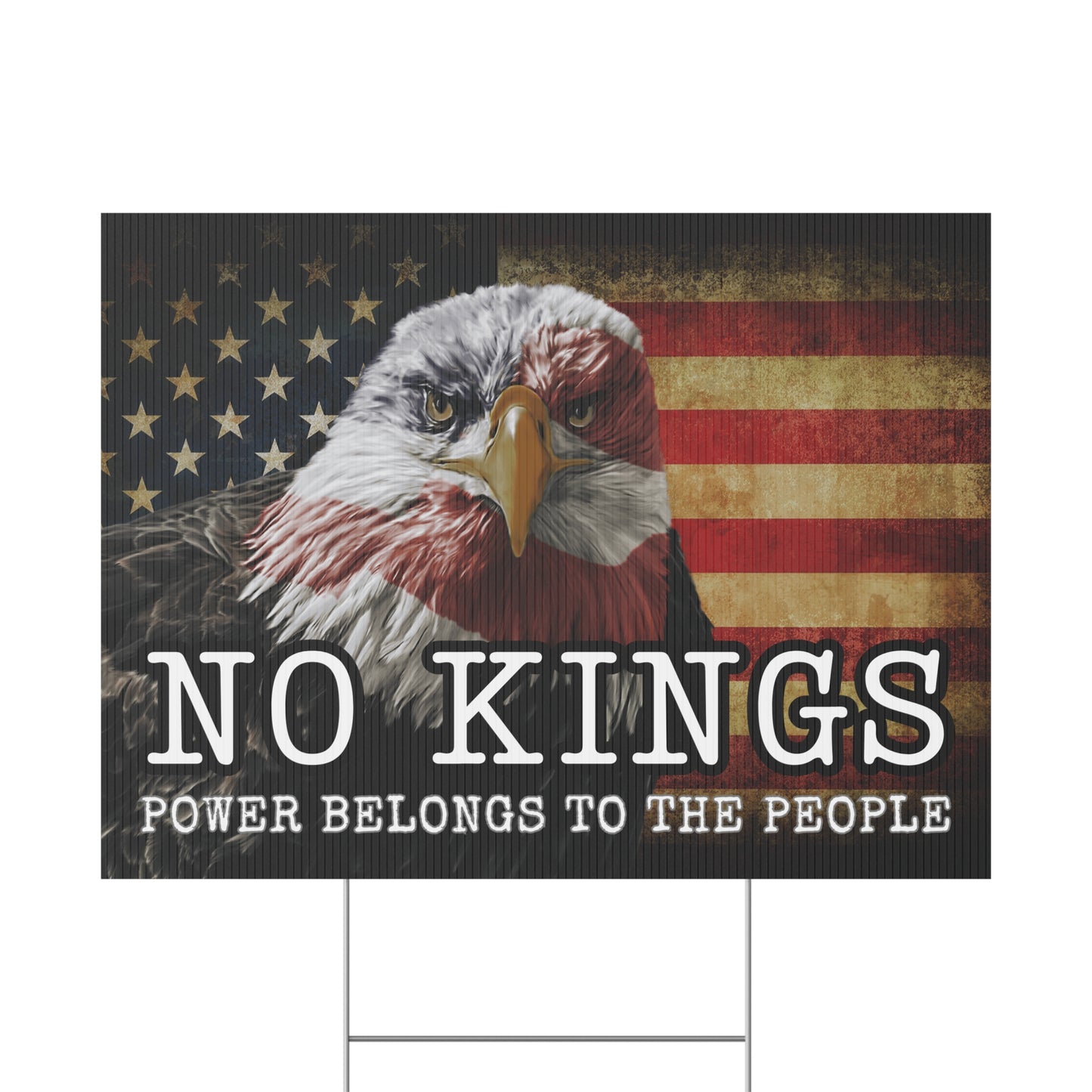 No Kings Power of People Yard Sign