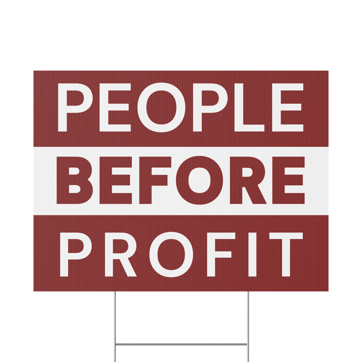 People Before Profit Yard Sign, Midterms Yard Sign