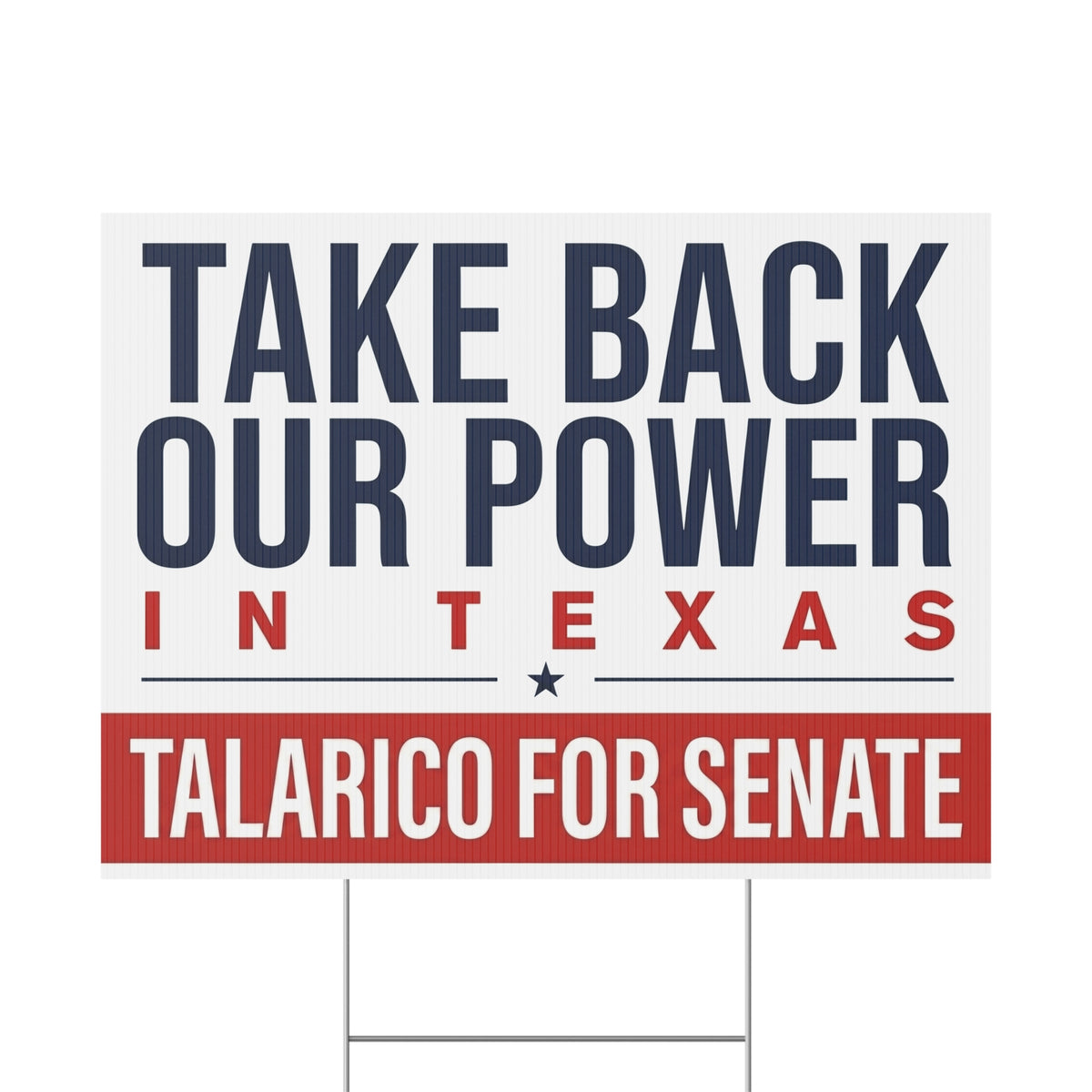 James Talarico Yard Sign, Texas Senate Yard Sign, Take Back Our Power in Texas