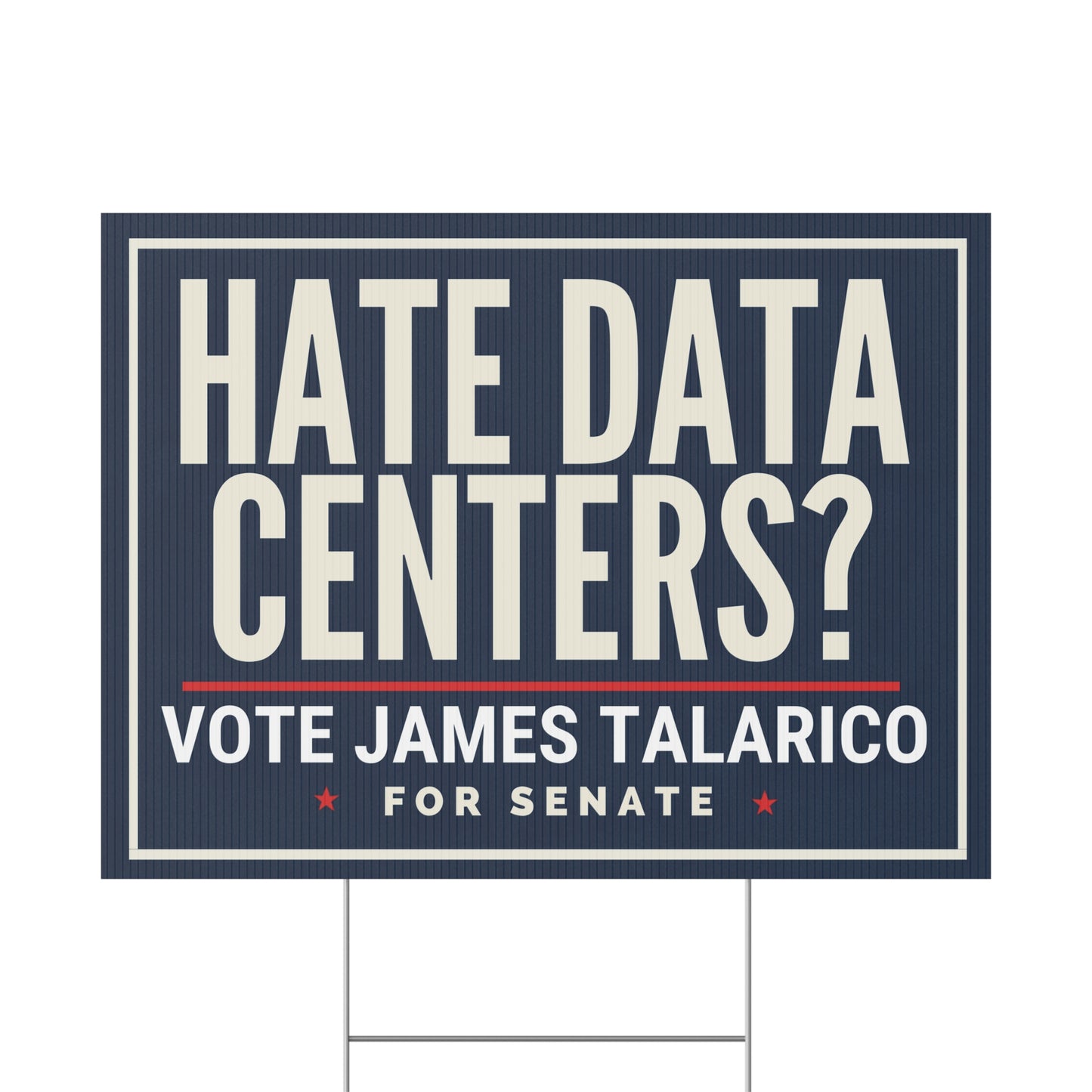 James Talarico Yard Sign, Texas Senate Yard Sign, Hate Data Centers?